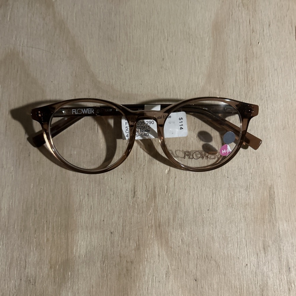 Flower By Drew Barrymore FLR6035 Lily Crystal Nude Eyeglass Frames 49-19-140